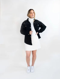 Vestido Tejido Cuello Alto Para Mujer - Siena Marfil