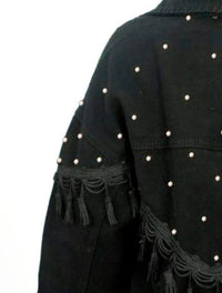 Chaqueta para Mujer Negro Denim - Boreal Perlas Negro