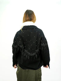 Chaqueta para Mujer Negro Denim - Boreal Puntos Negro