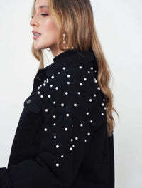 Chaqueta para Mujer Cazadora Denim Con Perlas - Frida