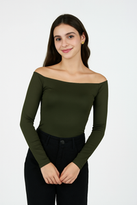 Body para Mujer Cuello Bandeja Manga Larga - The Manhattan