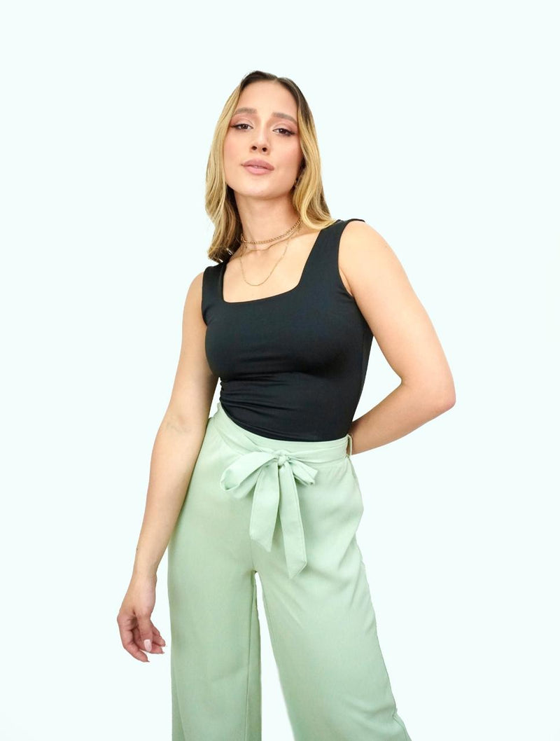 Pantalón para Mujer Verde Claro Tiro Alto - Megan Verde Claro – Molgoa