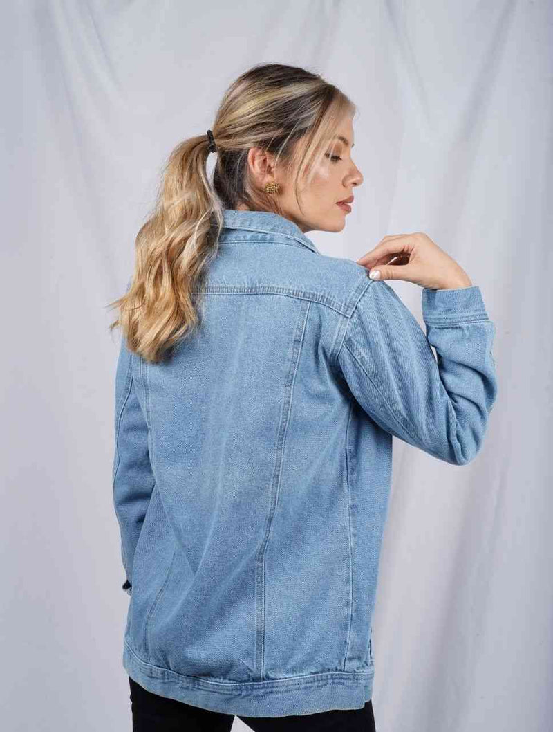 Chaqueta Jean Gab n Azul Claro Boston Hielo Molgoa