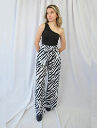 Pantalón Palazzo Tiro Alto - Yakarta Negro