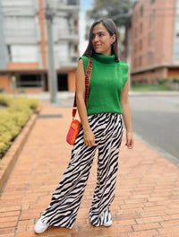 Pantalón Palazzo Tiro Alto - Yakarta Negro