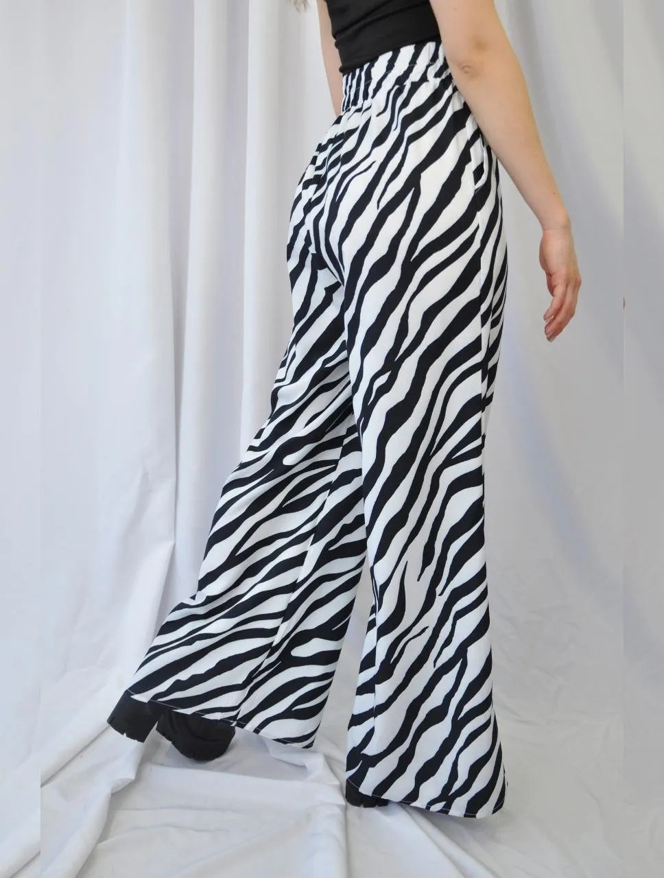 Pantalón Palazzo Tiro Alto - Yakarta Negro