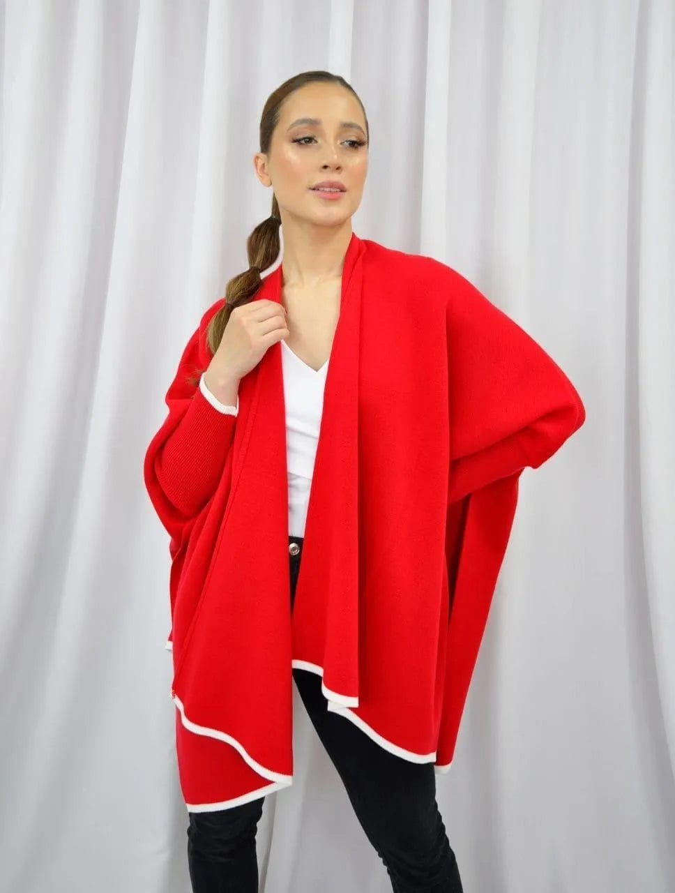 Capa para Mujer Rojo y Blanco Doble Faz - Cape Town Rojo y Blanco