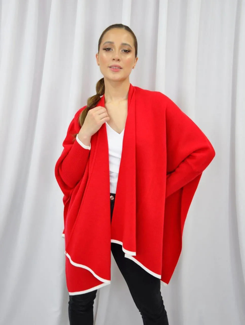 Capa para Mujer Rojo y Blanco Doble Faz - Cape Town Rojo y Blanco
