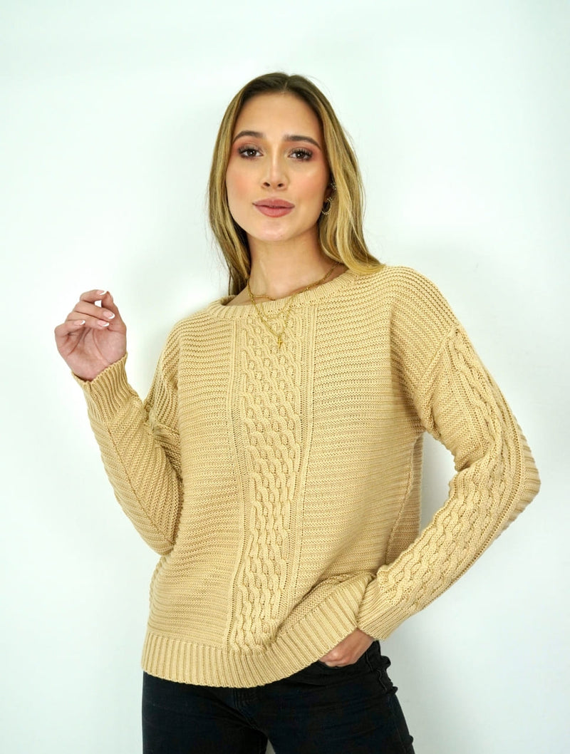 Sueter color best sale camel mujer