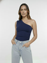 Body para Mujer Escote Asimétrico Arrecife Premium Textura