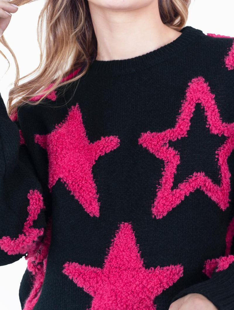 Suéter Para Mujer Cuello Redondo Estrellas - The Little Star