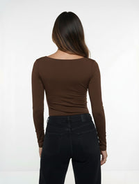 Body para Mujer Cuello Redondo Manga Larga - Rebeca