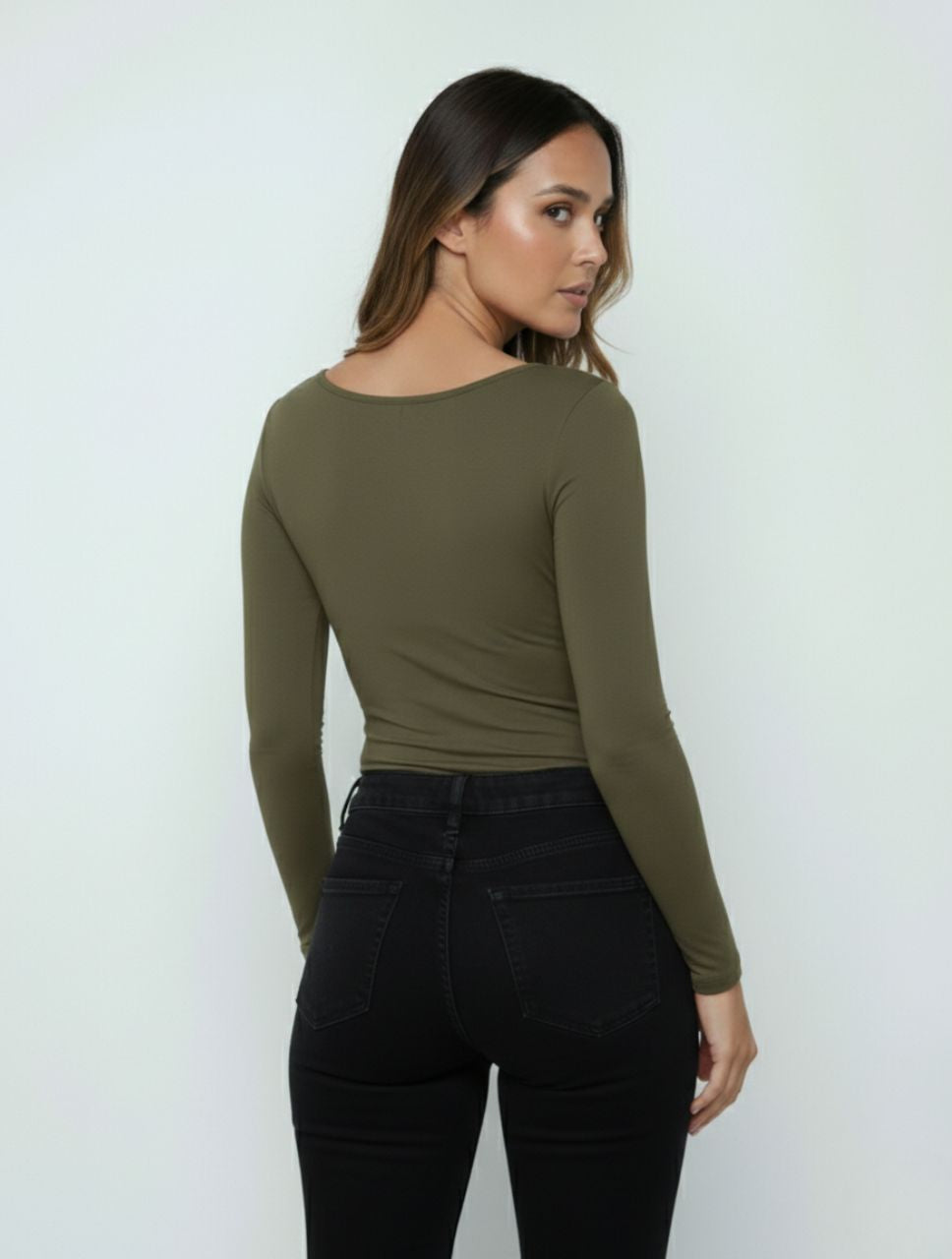 Body para Mujer Escote Redondo Manga Larga Tahiti Exclusivo Modelo