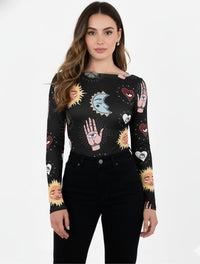 Body para Mujer Estampado con Lunas y Estrellas - The Cosmic