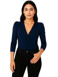 Body Escote Cruzado en V Manga Bombacha - Amazonico