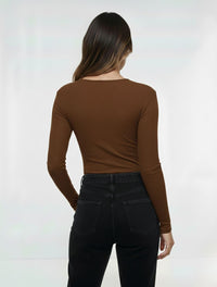 Body para Mujer Escote Cruzado Manga Larga - Adele