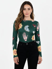 Body para Mujer Estampado con Lunas y Estrellas - The Cosmic