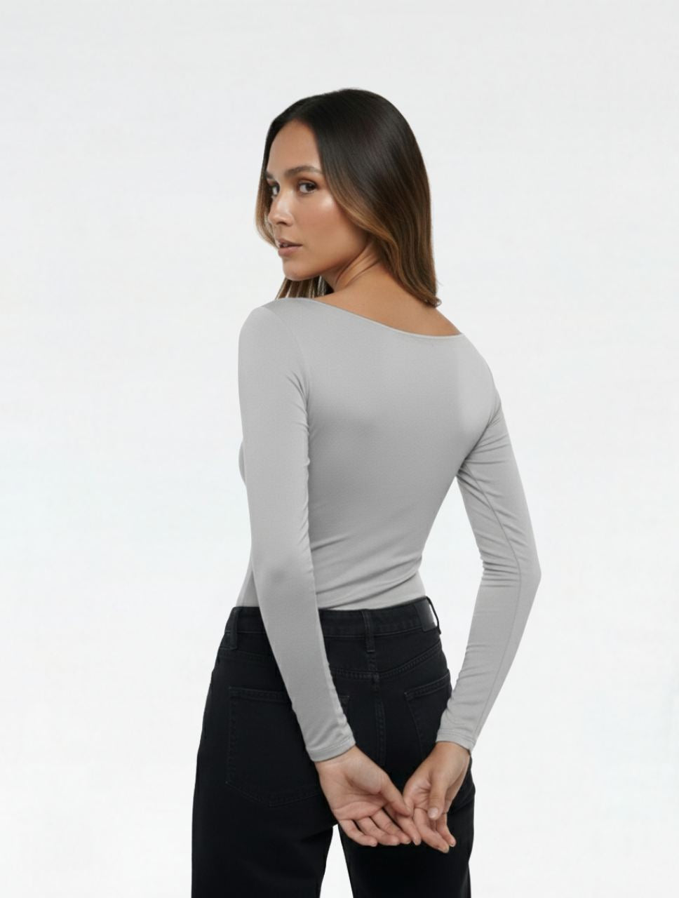 Body para Mujer Cuello Redondo Manga Larga - Rebeca