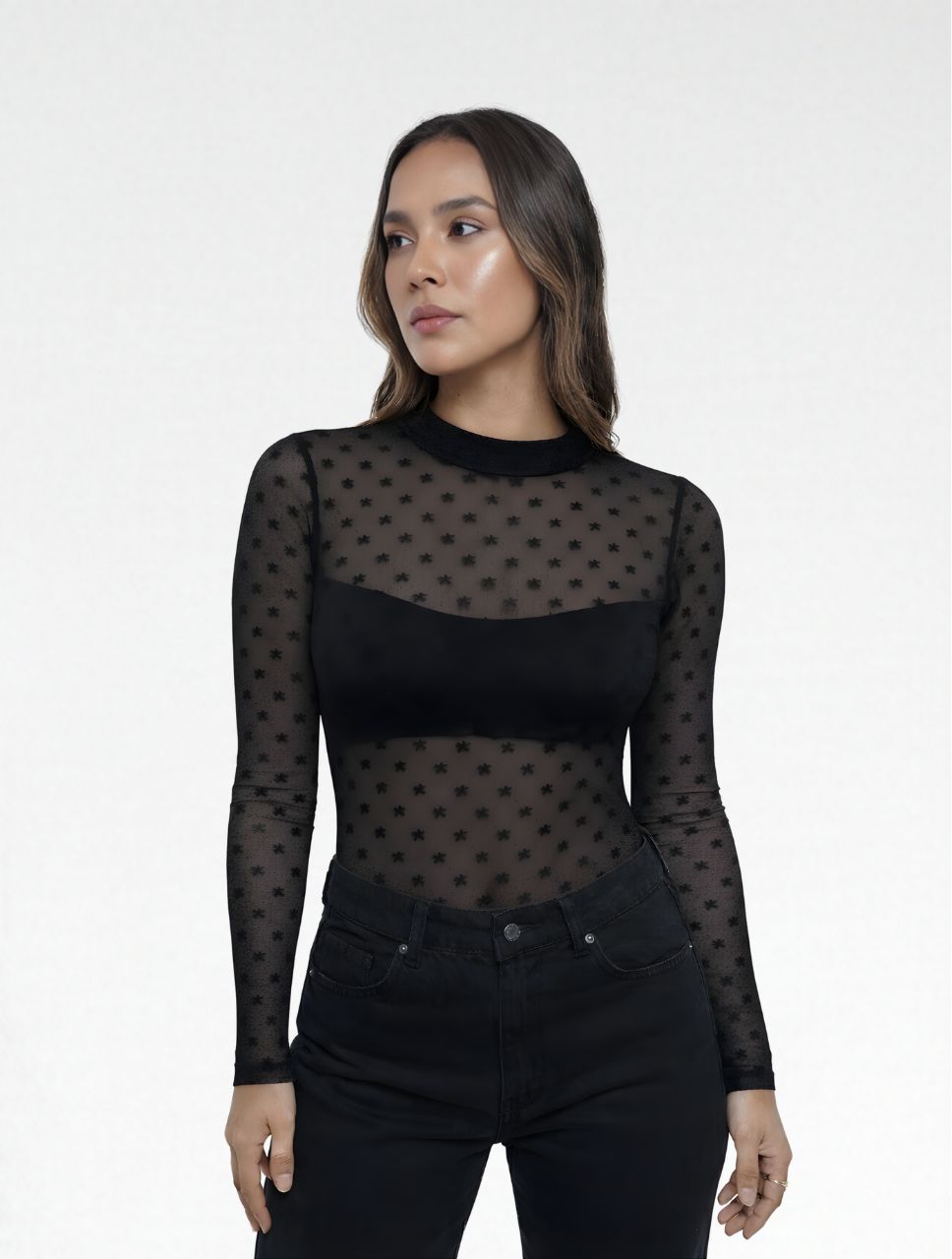 Body Para Mujer Mesh Cuello Medio  - The Angeles
