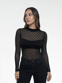 Body Para Mujer Mesh Cuello Medio  - The Angeles