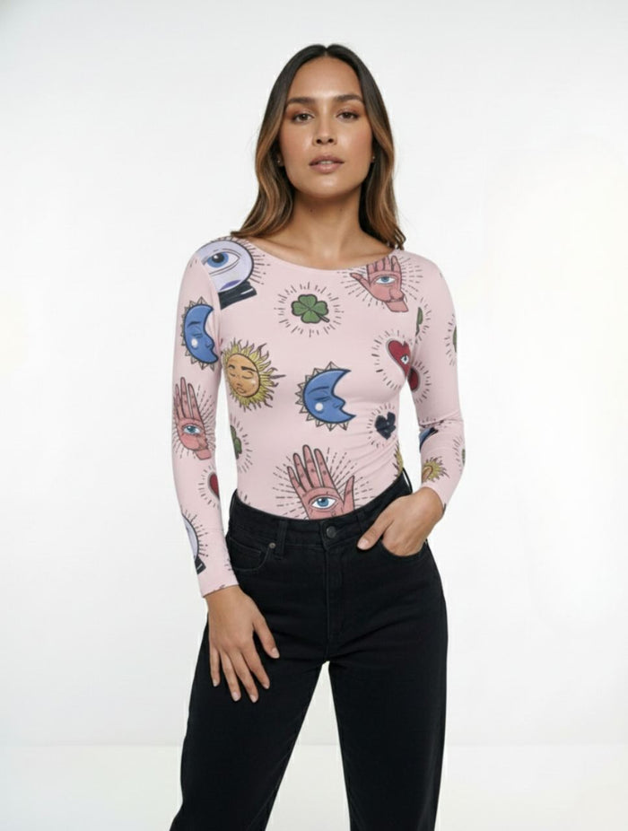 Body para Mujer Estampado con Lunas y Estrellas The Cosmic Original Look