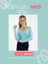 Body para Mujer Cuello Bandeja Manga Larga - Lauren