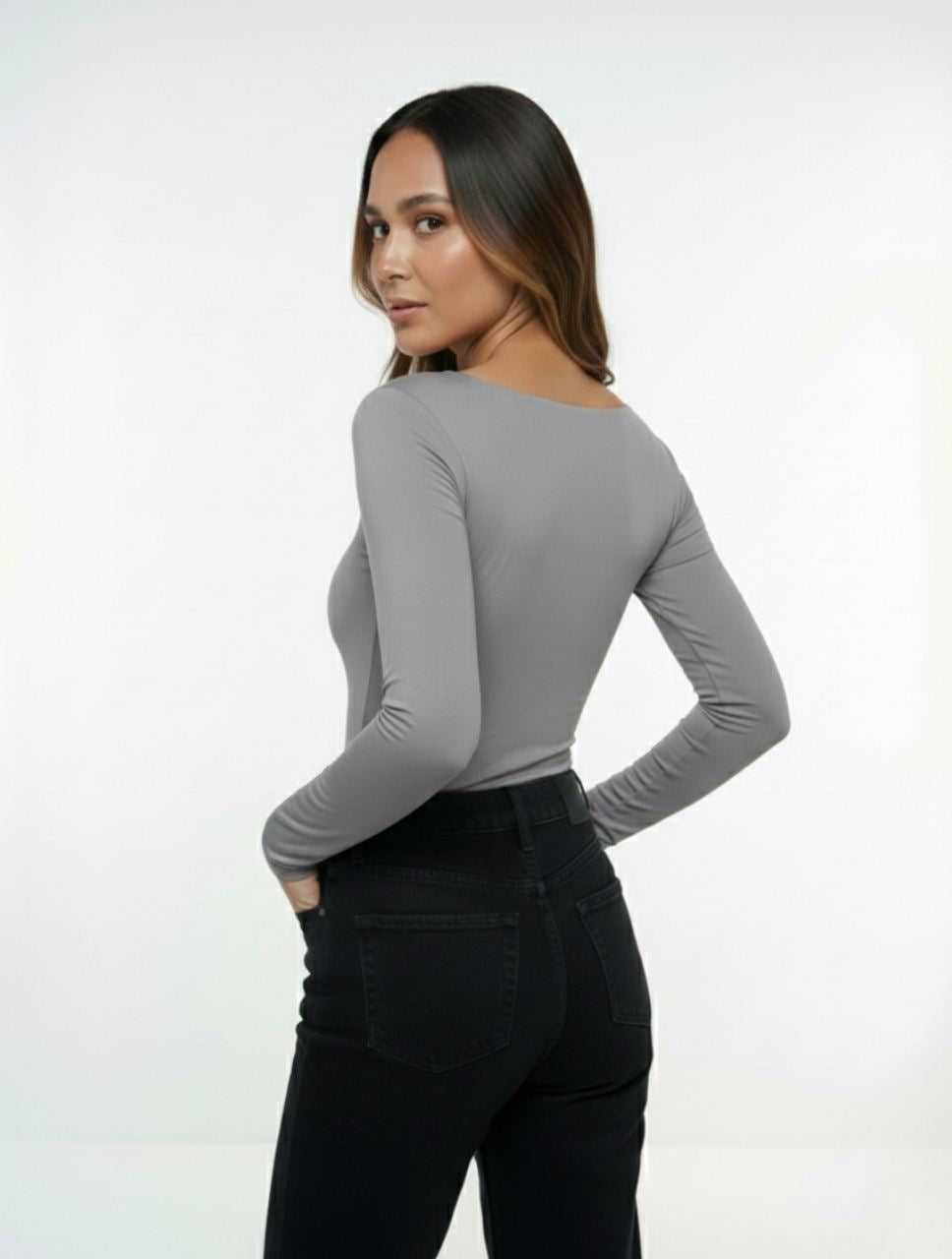 Body para Mujer Escote Cuadrado Manga Larga - Moscú