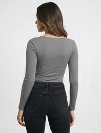 Body para Mujer Escote Cruzado Manga Larga - Adele