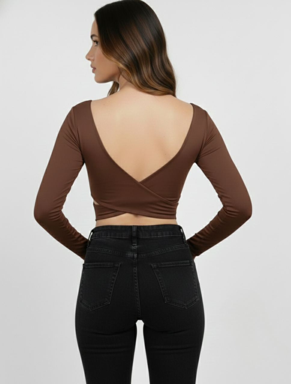 Body para Mujer Escote Cruzado Manga Larga - Adele