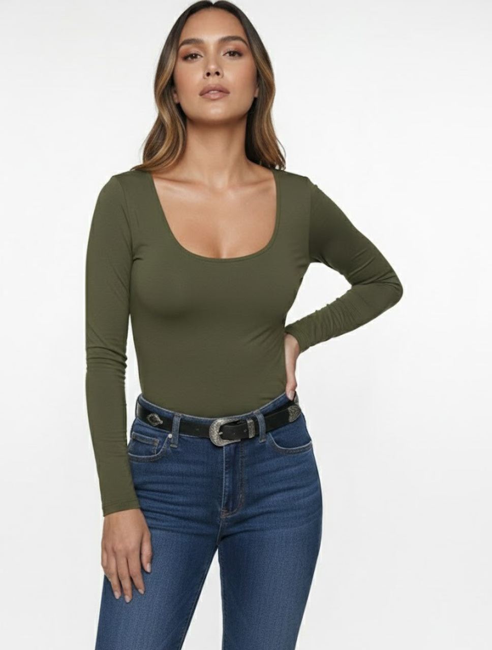 Body para Mujer Escote Redondo Manga Larga - Tahiti