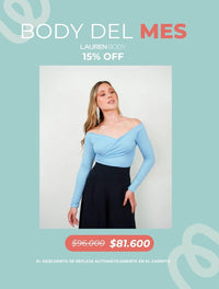 Body para Mujer Cuello Bandeja Manga Larga - Lauren