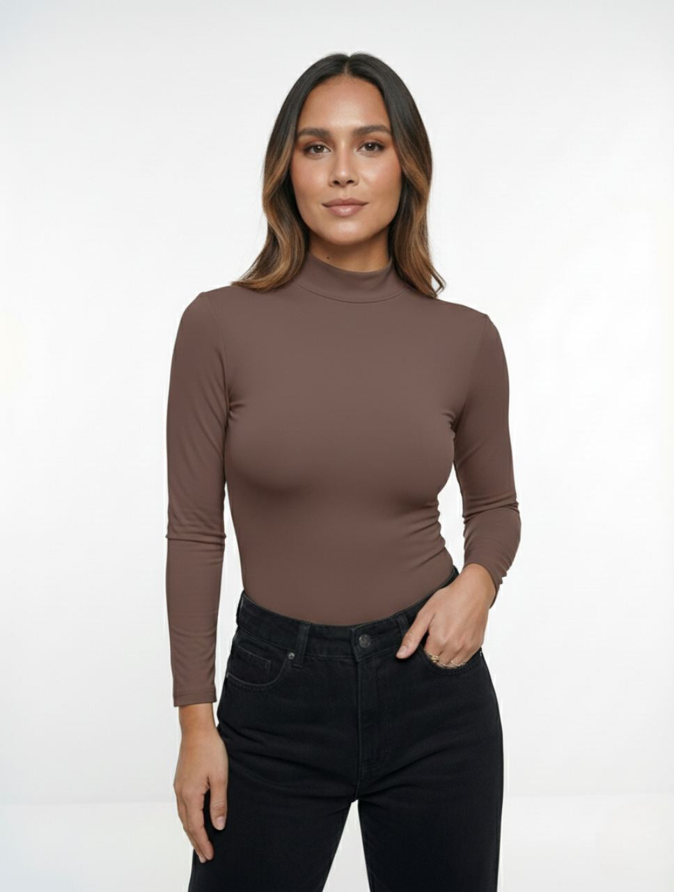 Body Para Mujer Cuello Medio Cleo Artesanal Acabado