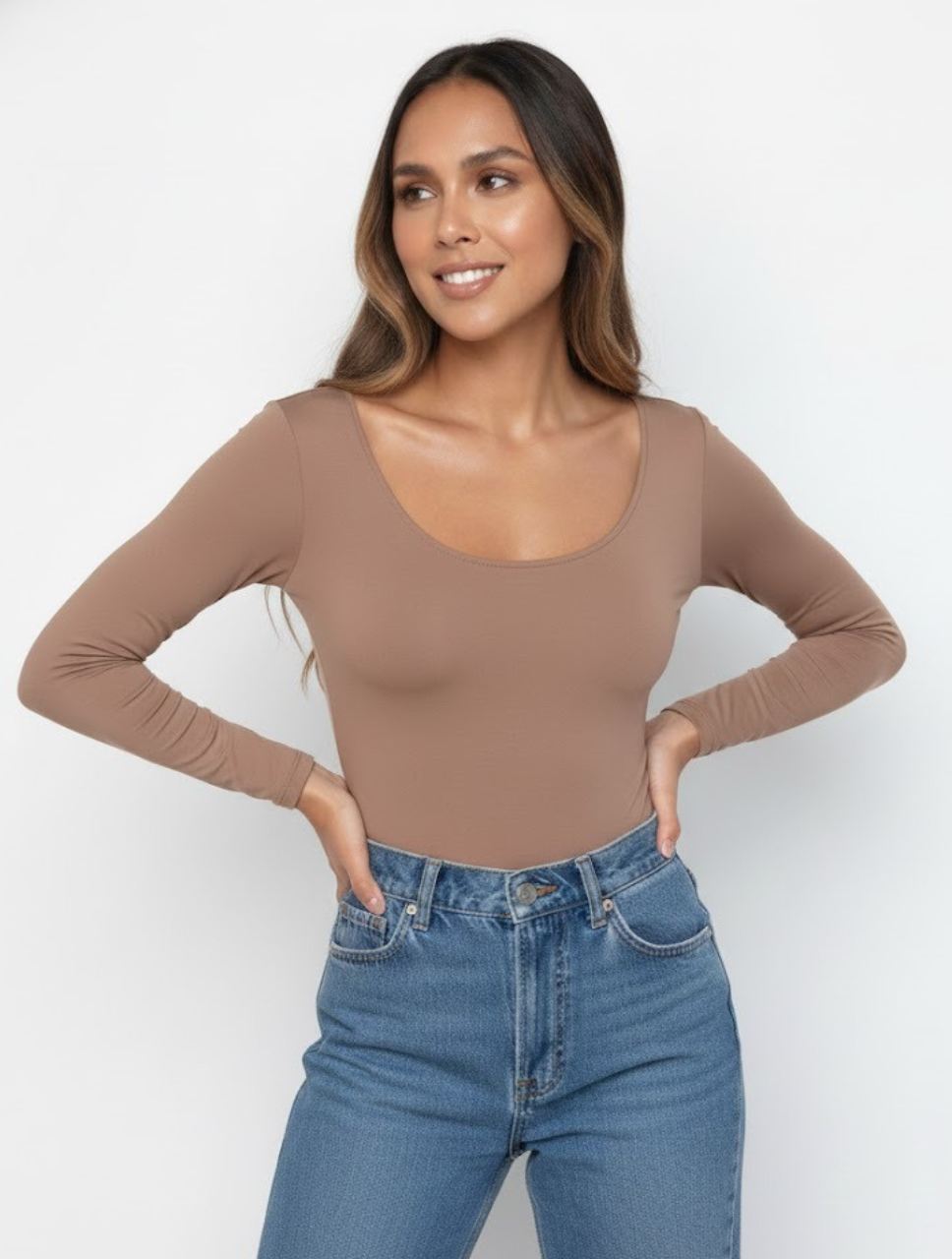 Body para Mujer Escote Redondo Manga Larga - Tahiti