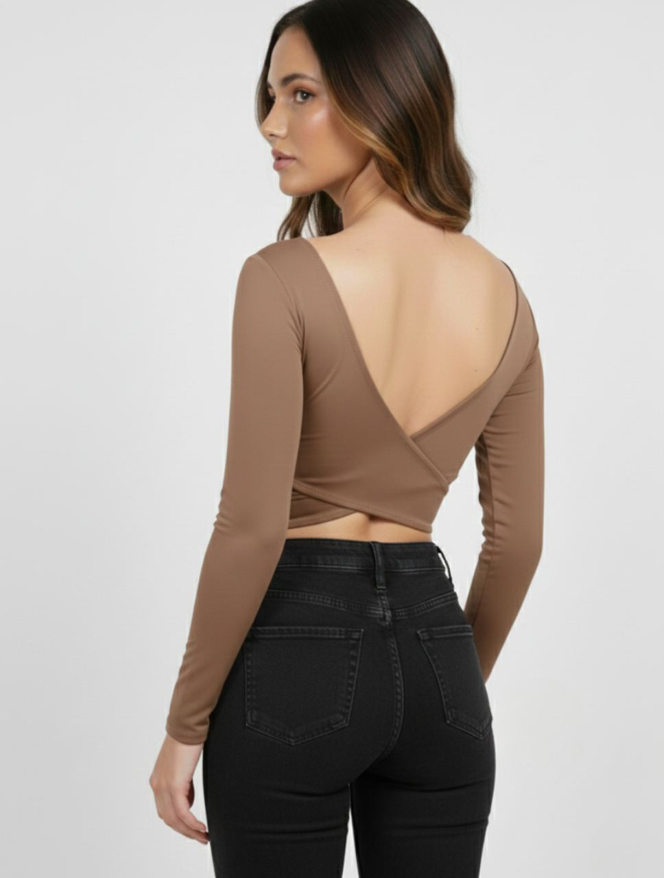 Body para Mujer Escote Cruzado Manga Larga - Adele