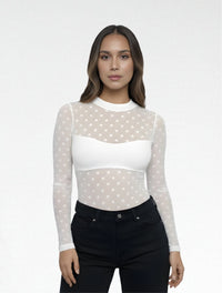 Body Para Mujer Mesh Cuello Medio  - The Angeles