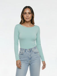 Body para Mujer Cuello Redondo Manga Larga - Rebeca