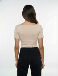 Body para Mujer Manga Corta Antoniette Exclusivo Textura