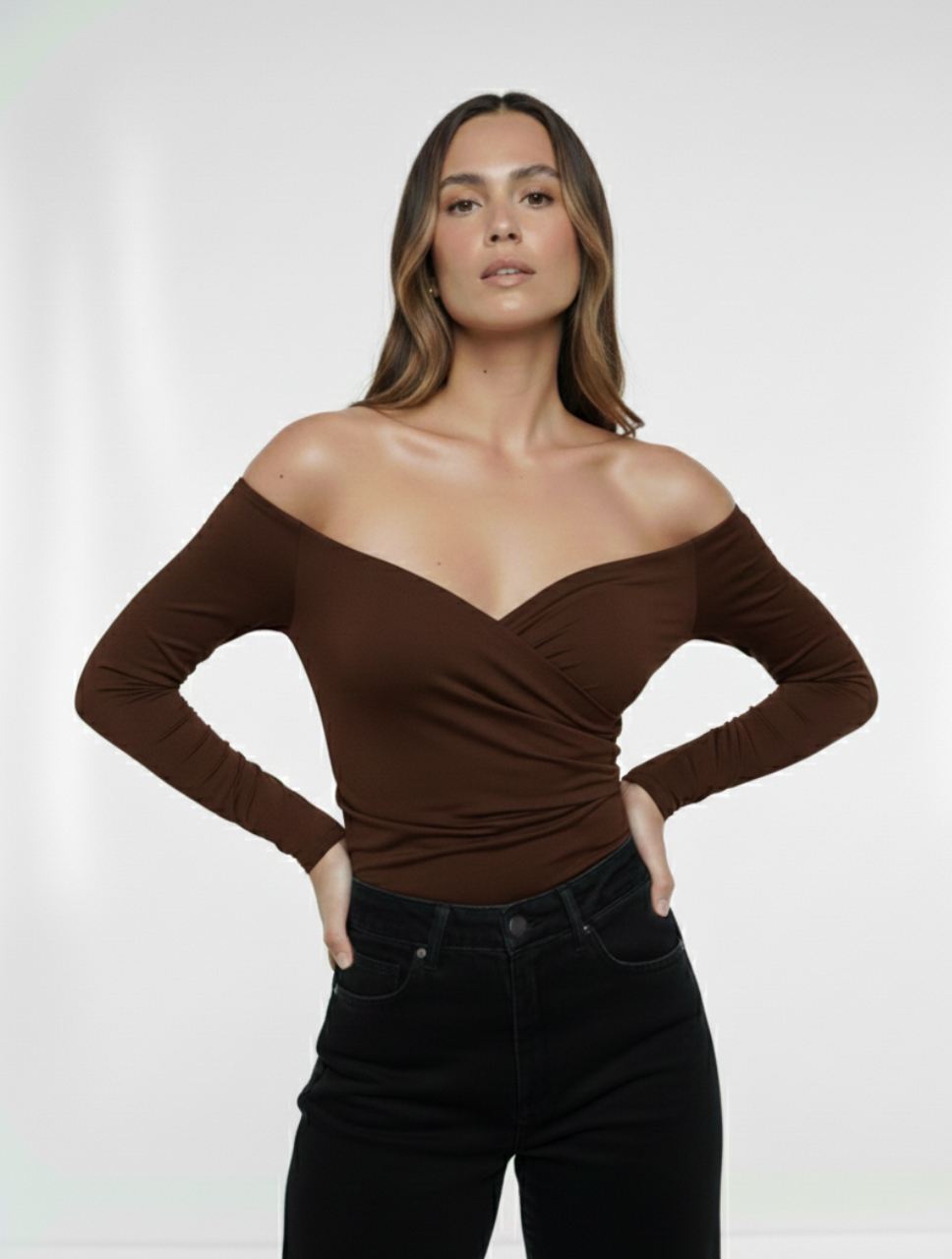 Body para Mujer Cuello Bandeja Manga Larga - Lauren