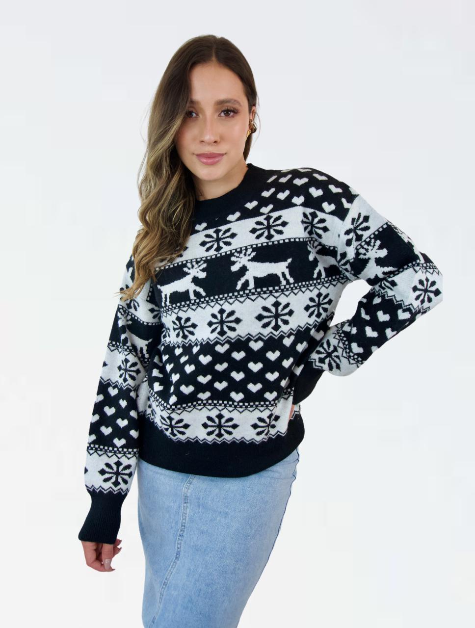 Saco Cuello Redondo Unisex - Saco Navidad Figuras Geométricas