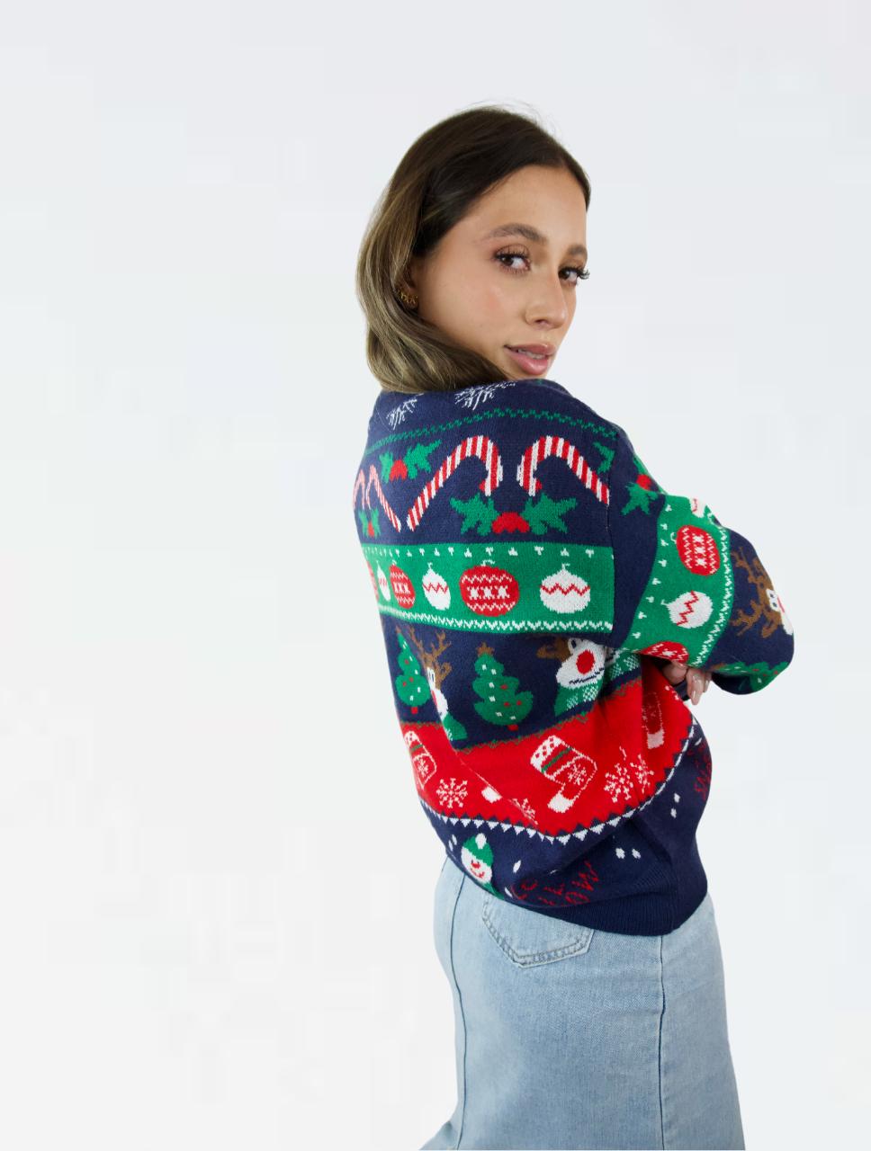 Saco Cuello Redondo Unisex - Saco Navidad Let It Snow