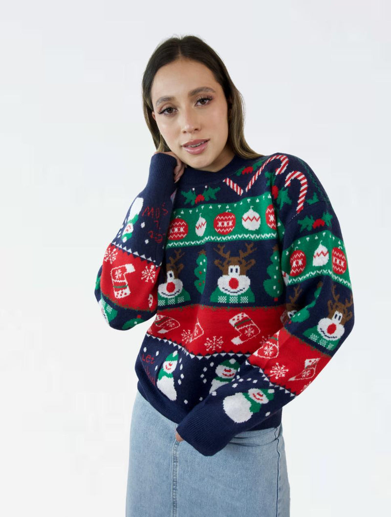 Saco Cuello Redondo Unisex - Saco Navidad Let It Snow