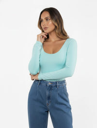 Body para Mujer Escote Redondo Manga Larga - Tahiti