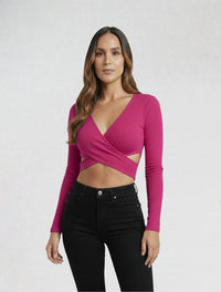 Body para Mujer Escote Cruzado Manga Larga - Adele