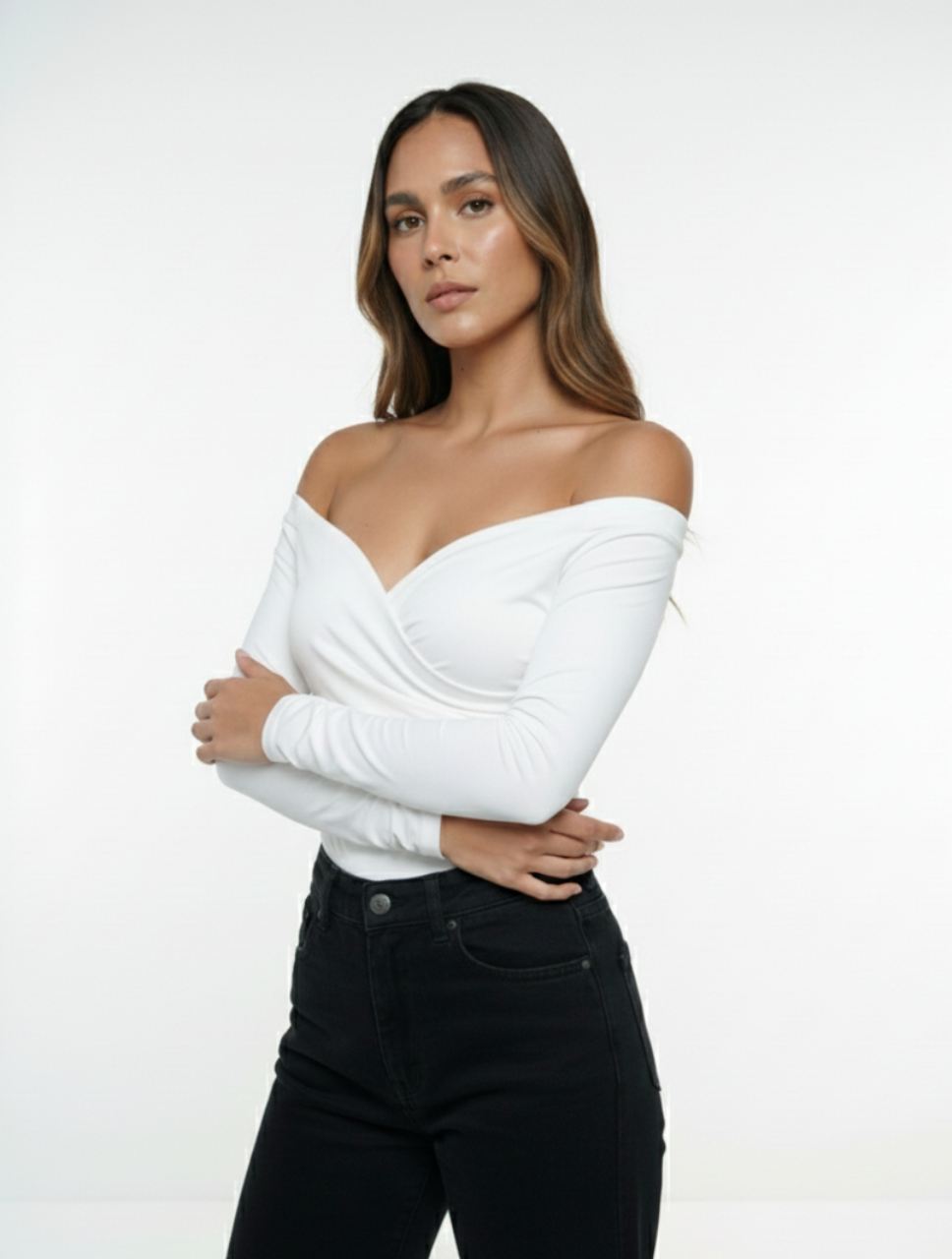 Body para Mujer Cuello Bandeja Manga Larga - Lauren