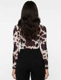 Body Para Mujer Mesh Cuello Medio - The Eden