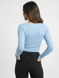 Body para Mujer Escote Cruzado Manga Larga - Adele