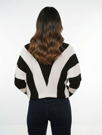 Suéter para Mujer Rayas Cuello V - The Infinite