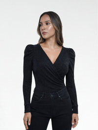 Body Para Mujer Cruzado Brillante - The Elan