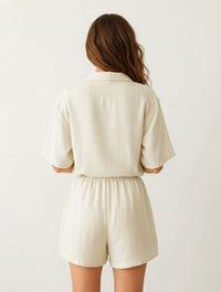 Set Para Mujer Shorty Blusa Mangas- The Glow