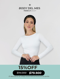 Body para Mujer Cuello Redondo Manga Larga - Rebeca